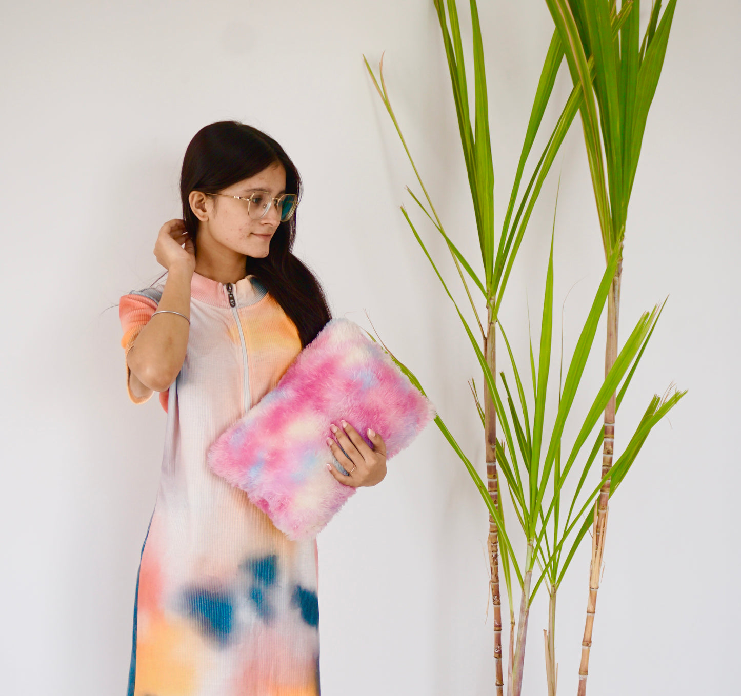 Women’s Tie-Dye Zip-Up Midi Dress